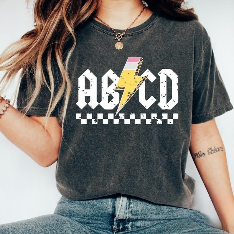 Retro ABCD Teacher T-shirt, Kindergarten Teacher, Back To School Shirt Hoodie, Sweatshirt | HypeDripTees.com