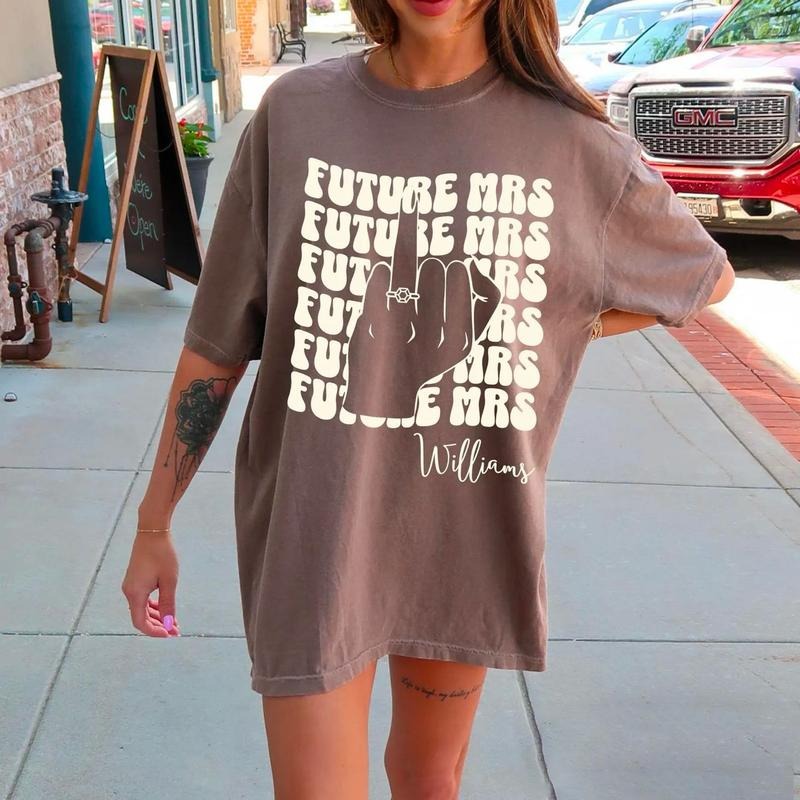 Retro Bachelorette Bride Shirt, Personalized Future Mrs Shirt, Custom Bridal Sweatshirt, Bride to be Shirt, Custom Future...
