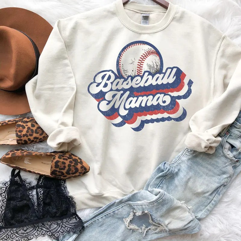 Retro Baseball Mama Baseball Mama Retro Baseball Mama Baseball Mama Retro Baseball T-Shirts, Hoodie, Sweatshirt