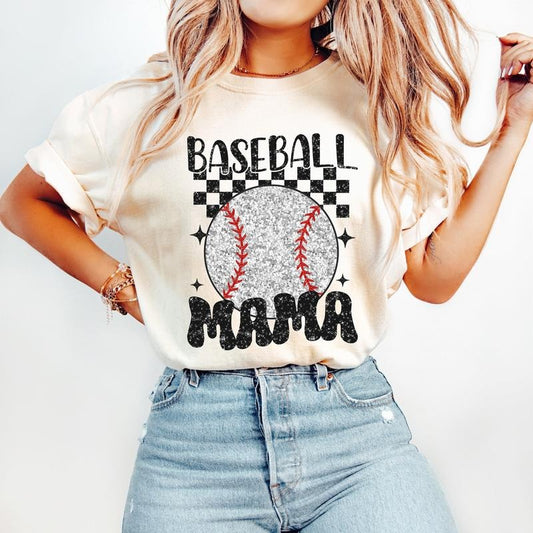 Retro Baseball Mama T-Shirt, Baseball T-Shirt, Sports T-Shirt
