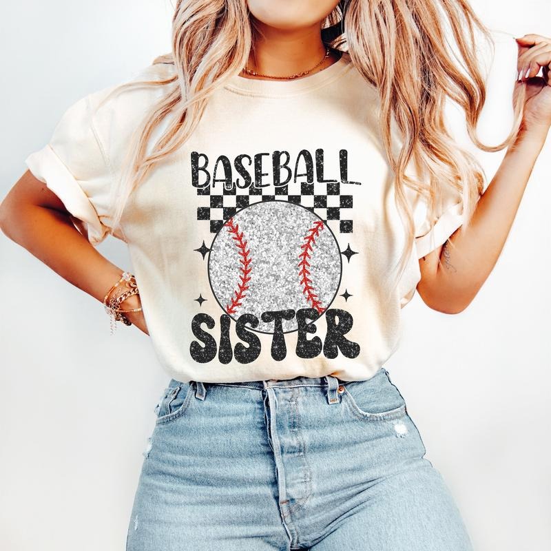 Retro Baseball Sister T-Shirt, Baseball T-Shirt, Sports T-Shirt Hoodie, Sweatshirt | HypeDripTees.com
