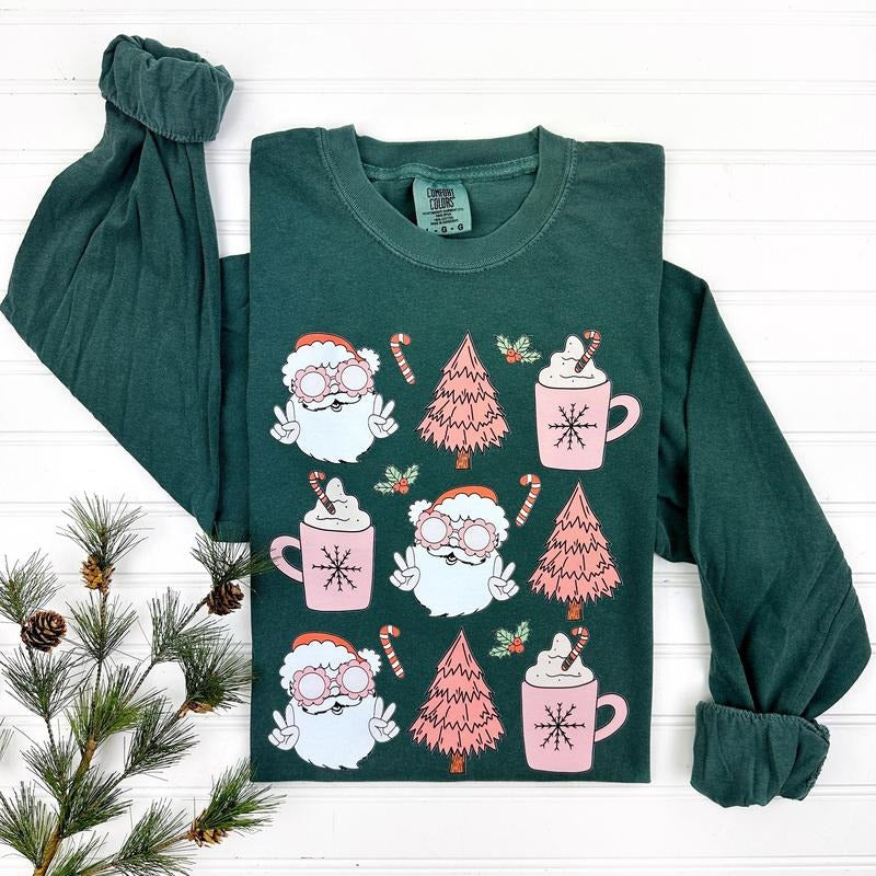 Retro Christmas Comfort Colors T-Shirt Hoodie, Sweatshirt | HypeDripTees.com