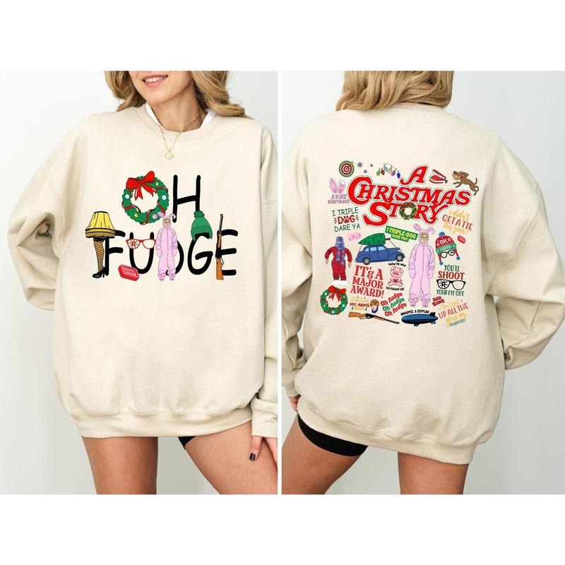 Retro Christmas Movie Story Sweatshirt, Funny Christmas Story Shirt, Merry Christmas Movie T-Shirt, Xmas Movie Tee,...