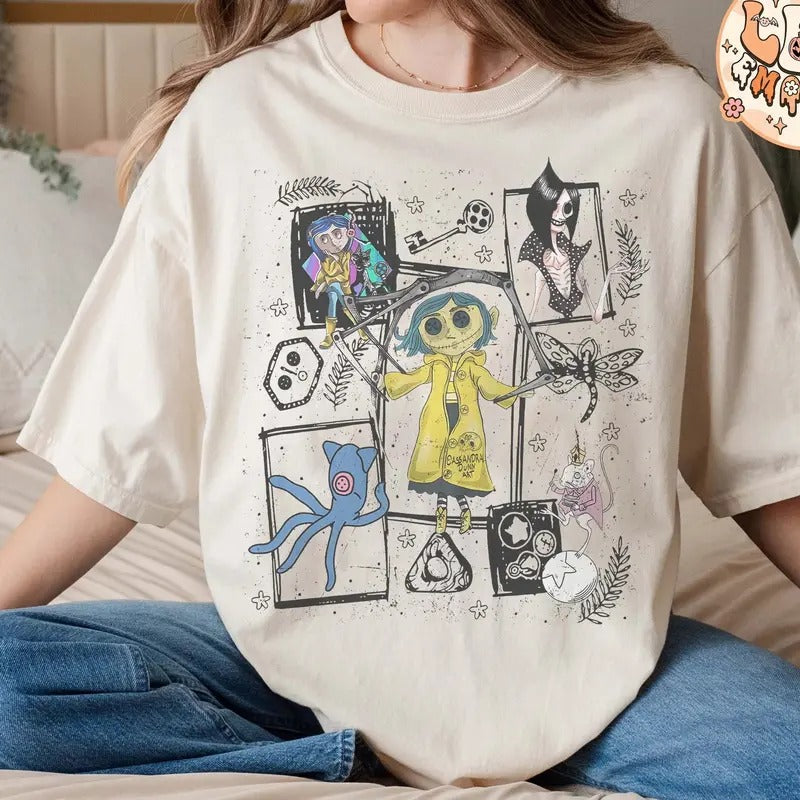 Retro Coraline Shirt_ Vintage Halloween Coraline Shirt_ Spooky Movie Tee_ Coraline Doll Shirt_ Coraline Best for Coraline...
