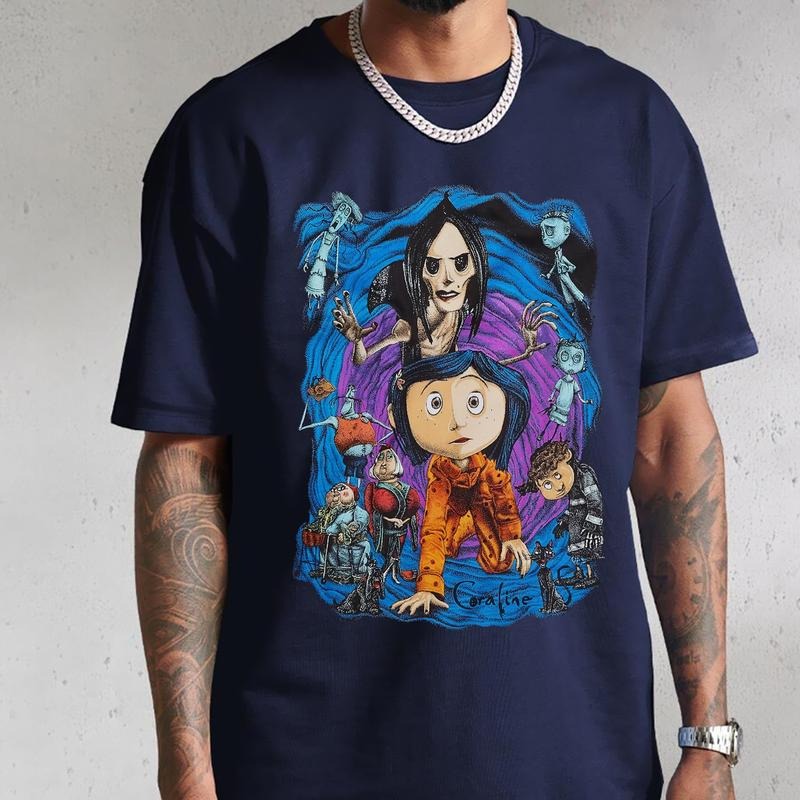 Retro Coraline Shirt, Vintage Halloween Coraline Shirt, Spooky movie Tee, Coraline Doll Shirt, Coraline Best For Coraline...