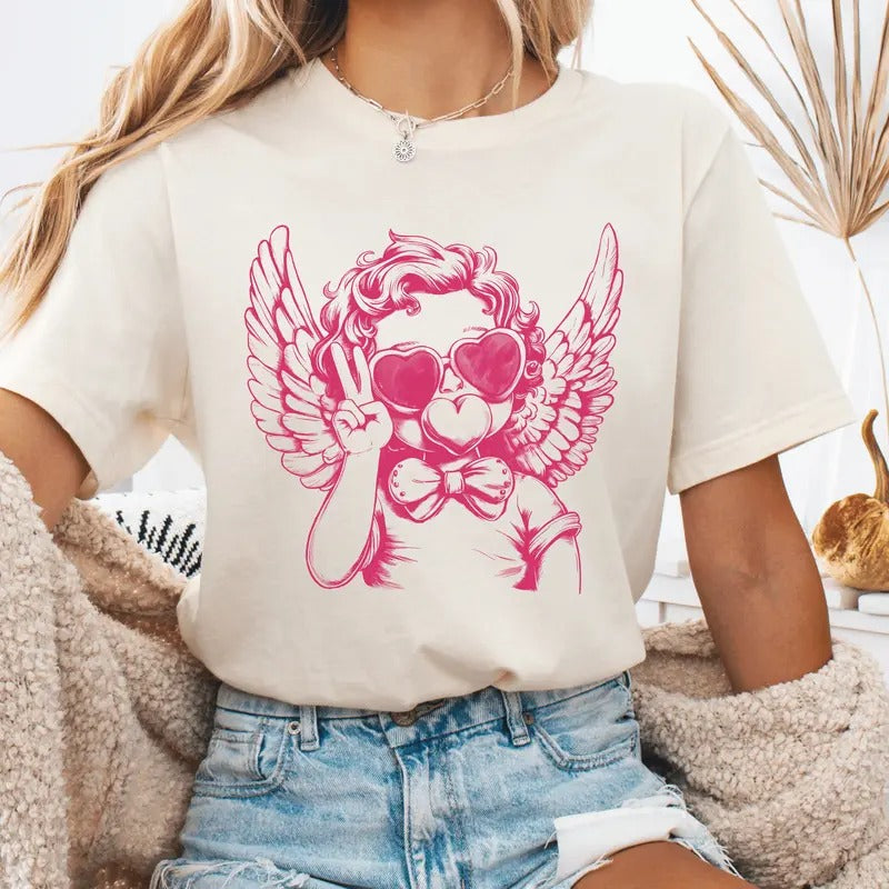 Retro Cupid Valentine Unisex Shirt - ONLY 2 at this price Hoodie, Sweatshirt | HypeDripTees.com