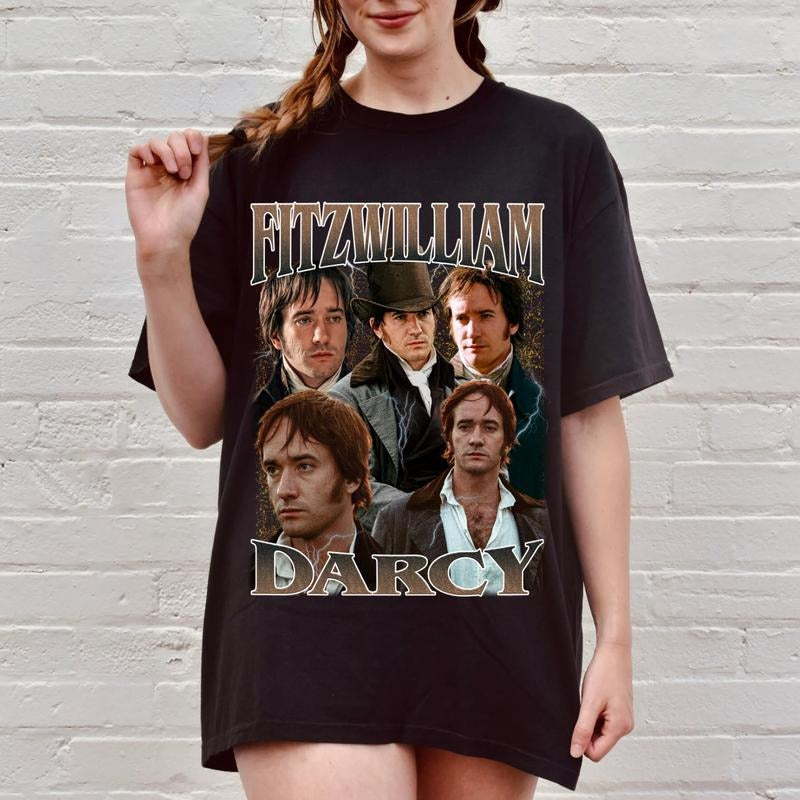 Retro Fitzwilliam Darcy T-Shirt, Bennett Dole Sweatshirt, Pride and Prejudice Hoodie, Matthew Macfadyen Actor Shirt,...