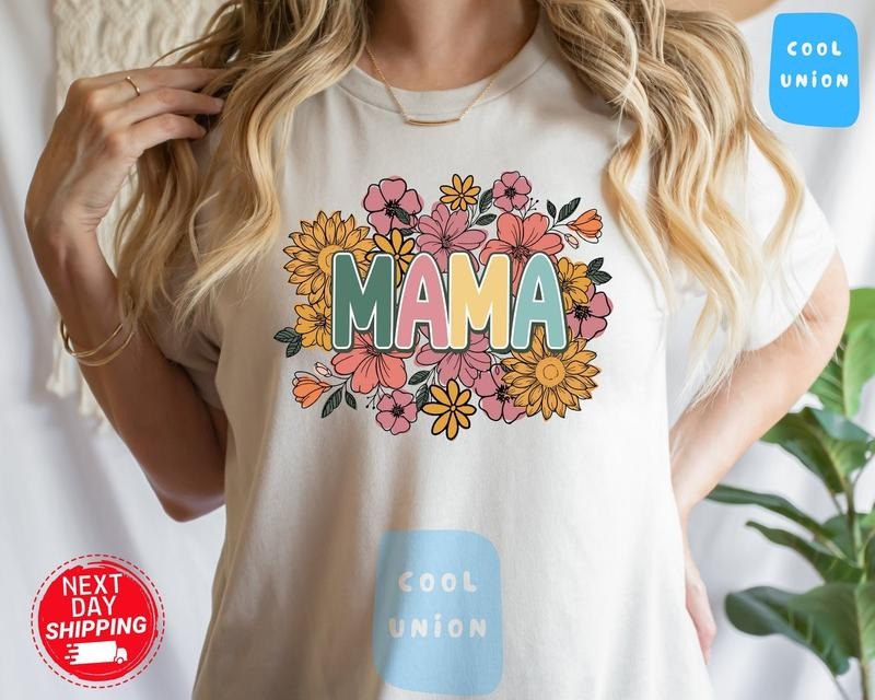 Retro Floral Mama T-shirt, Mom Shirt for Mom for Mother's Day Best Price Hoodie, Sweatshirt | HypeDripTees.com