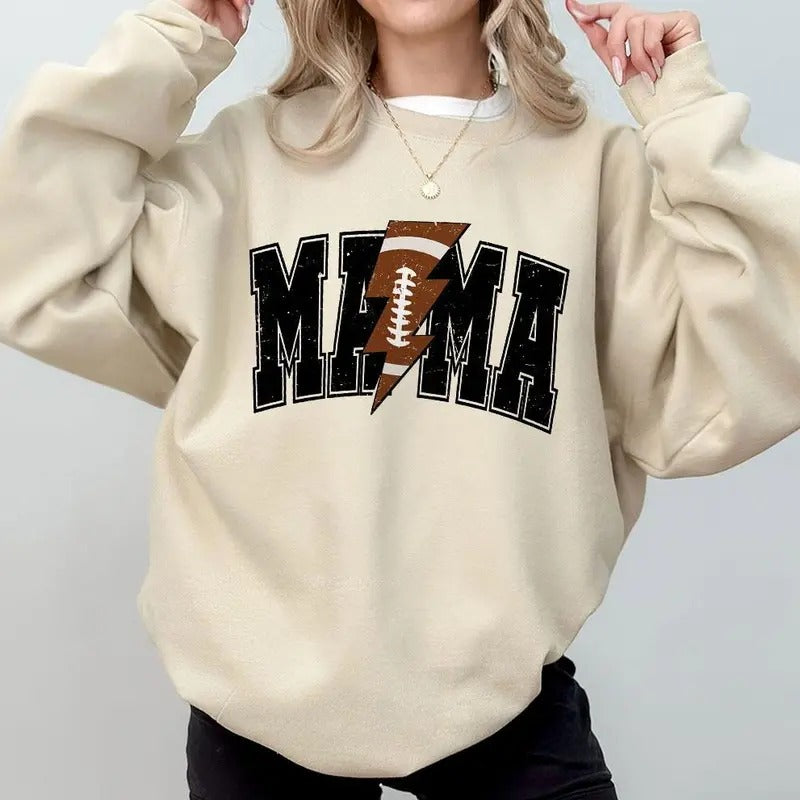 Retro Football Mama Shirt, Football Mom Sweatshirt, Retro Football Mom Comfort Tee, Fall Football Shirt, Autumn Shirt,...