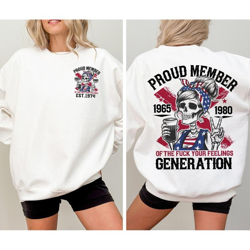 Retro Gen X Custom Year Sweatshirt, Customize Proud Gen X Sweatshirt Raised On Hose Water And Neglect T-shirt, Vintage...
