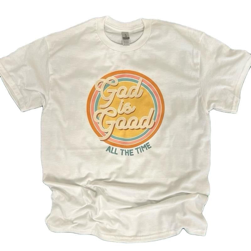Retro God is Good All The Time - Christian Women Shirt Hoodie, Sweatshirt | HypeDripTees.com