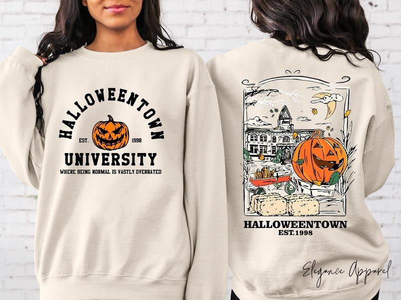 Retro Halloween Sweatshirt, Vintage Halloween Crewneck Sweater, Halloween Women's Sweatshirt T-Shirts, Hoodie