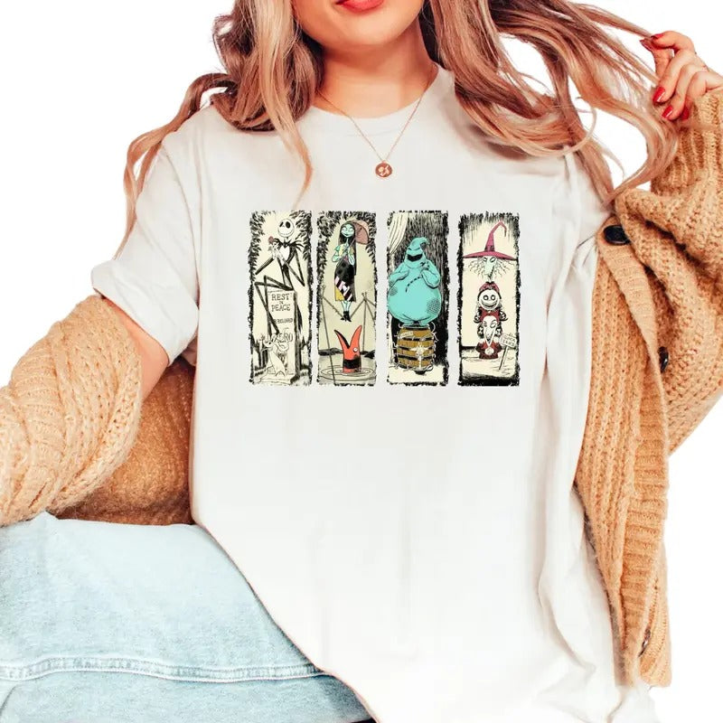 Retro Haunted Mansion The Nightmare Before Christmas Shirt