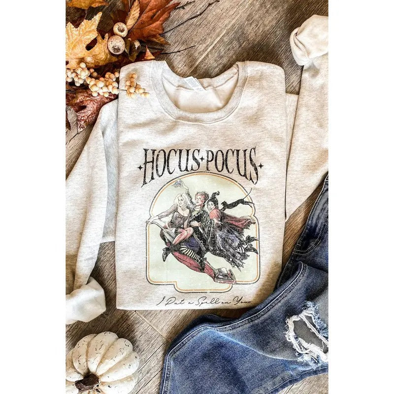 Retro Hocus Pocus Sweatshirt, Sanderson Pullover Sweatshirt, Halloween Sweatshirt T-Shirts, Hoodie | HypeDripTees.com