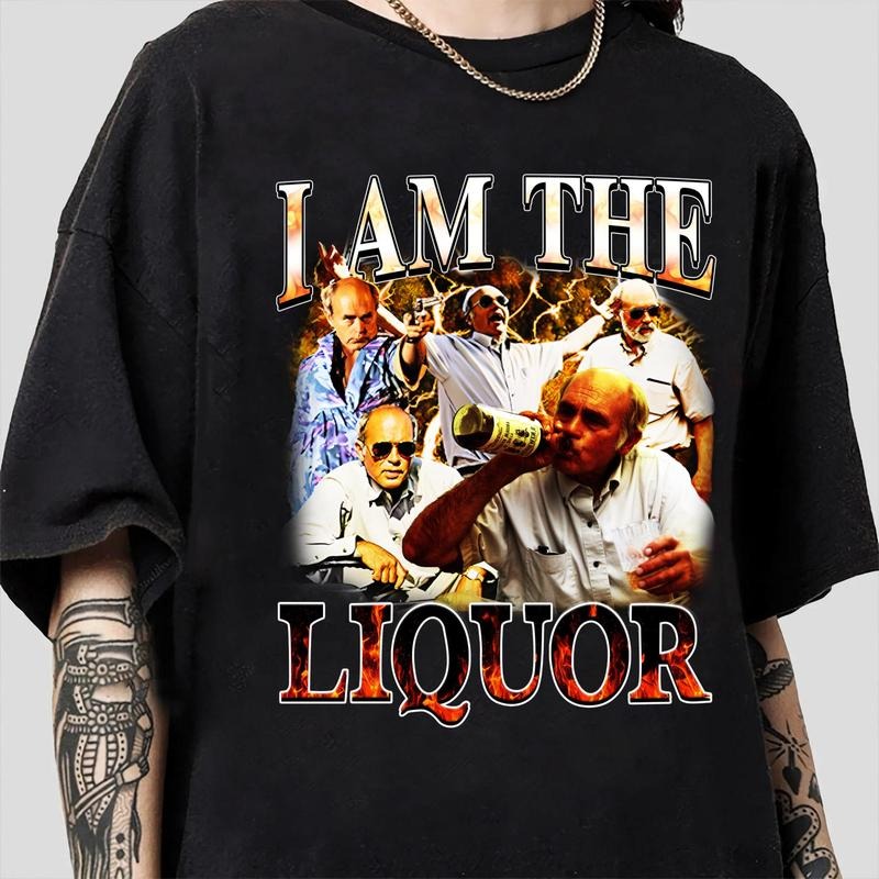 Retro I Am The Liquor T-Shirt, Meme Hilarious T-Shirt, Parody Drunk, Funny Drinking Graphic Tee, Unisex Tee Hoodie,...