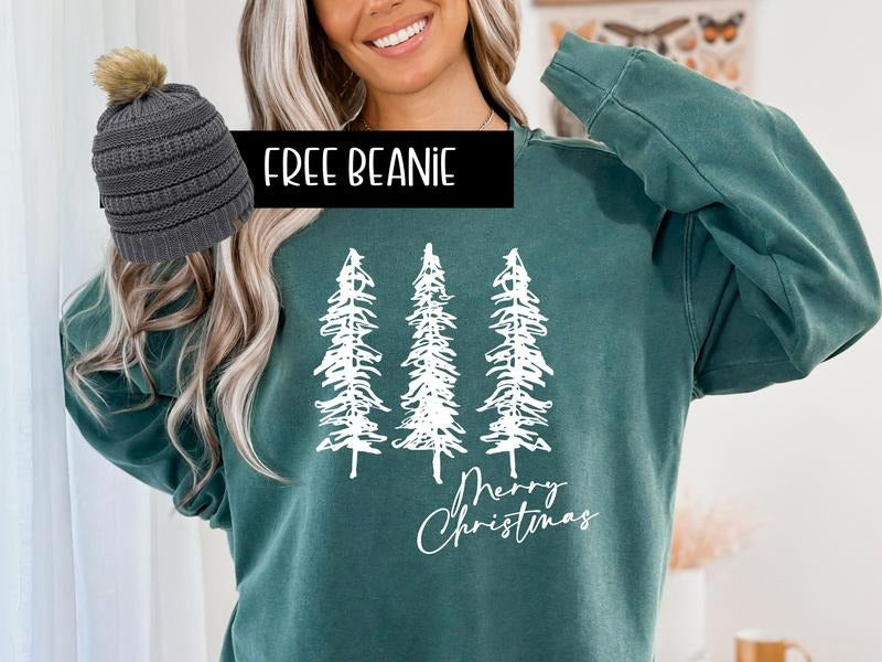 Retro Inspired Merry Christmas Trees Sweatshirt T-Shirts, Hoodie | HypeDripTees.com
