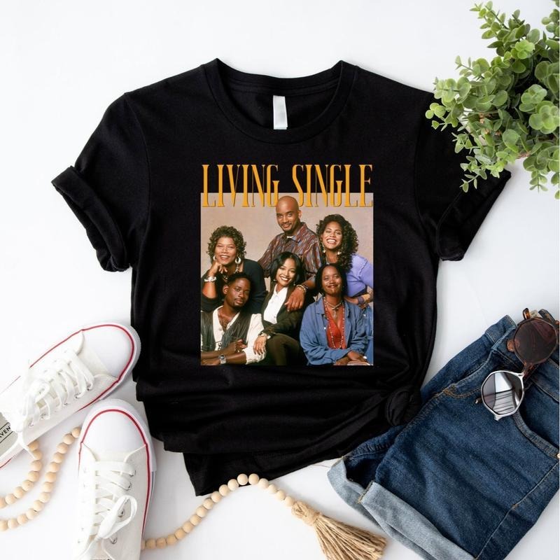 Retro Living Single Tee Shirt, Living Single Friends Shirt, 80s TV Show Shirt, 80s Nostalgia Shirt, Gift for Her Hoodie,...