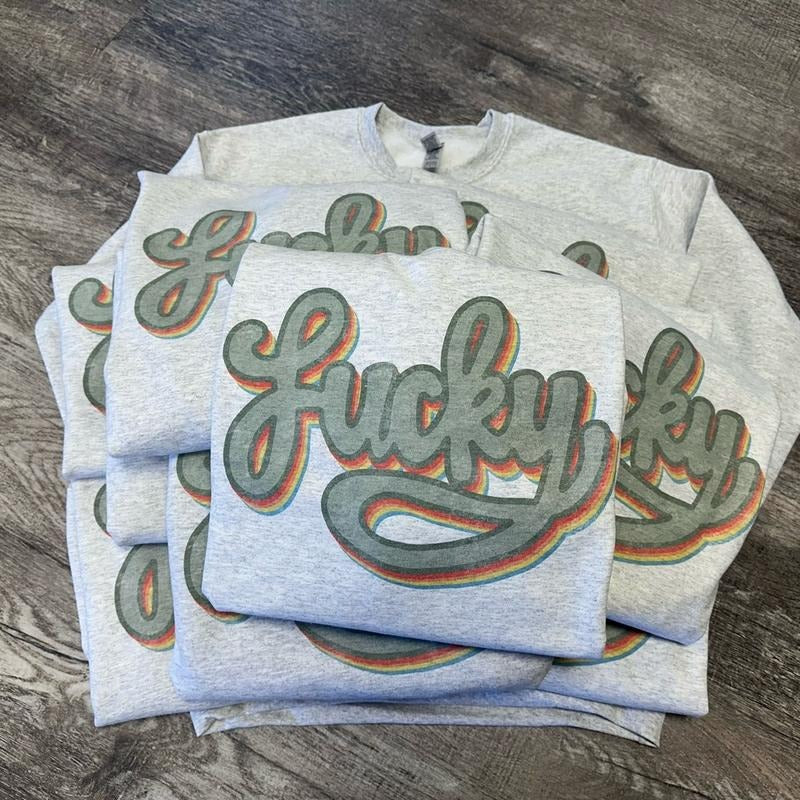 Retro Lucky Sweatshirt - Lucky Tee Hoodie | HypeDripTees.com
