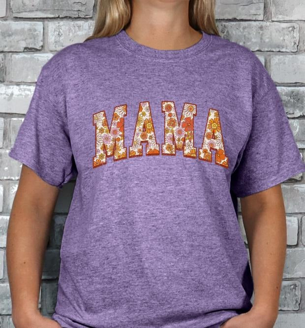 Retro Mama Flower Print T-shirt Hoodie, Sweatshirt | HypeDripTees.com