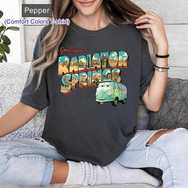 Retro Mc Que0n Cars Shirt, Radiator Springs Cars Movie T-Shirt, cars movie Shirt, Piston Cup Champion Shirt, cars movie...