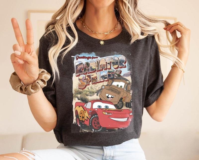 Retro McQ ueen Cars Shirt, Cars Movie T-Shirt, Lightning Shirt,  Champion Shirt, Number Shirt,  Cotton Shortsleeve...