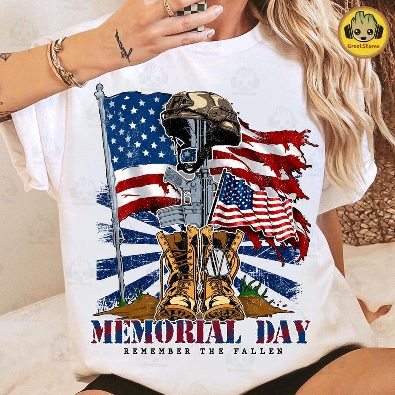 Retro Memorial Day Remember The Fallen tshirt, Proud Veteran Shirt, Vintage Military Hoodie, Sweatshirt | HypeDripTees.com