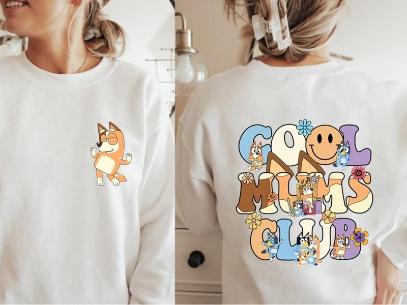 Retro Mom Blueyyy Shirt, Blueyy Mom Life Sweatshirt, Funny Mom T- Shirt, Mother Day BBlueyy Shirt Hoodie | HypeDripTees.com