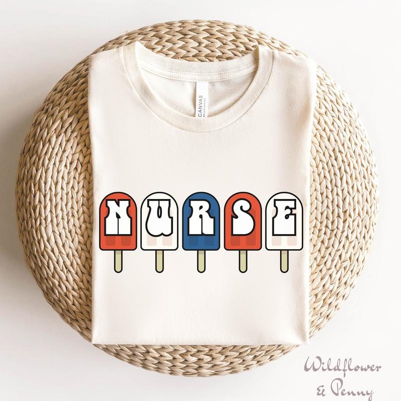 Retro Nurse Shirtfourth Of July Nurse Shirt Independence Day Nurse Shirt Nurse Red White And Blue American Flag Shirt 4th...
