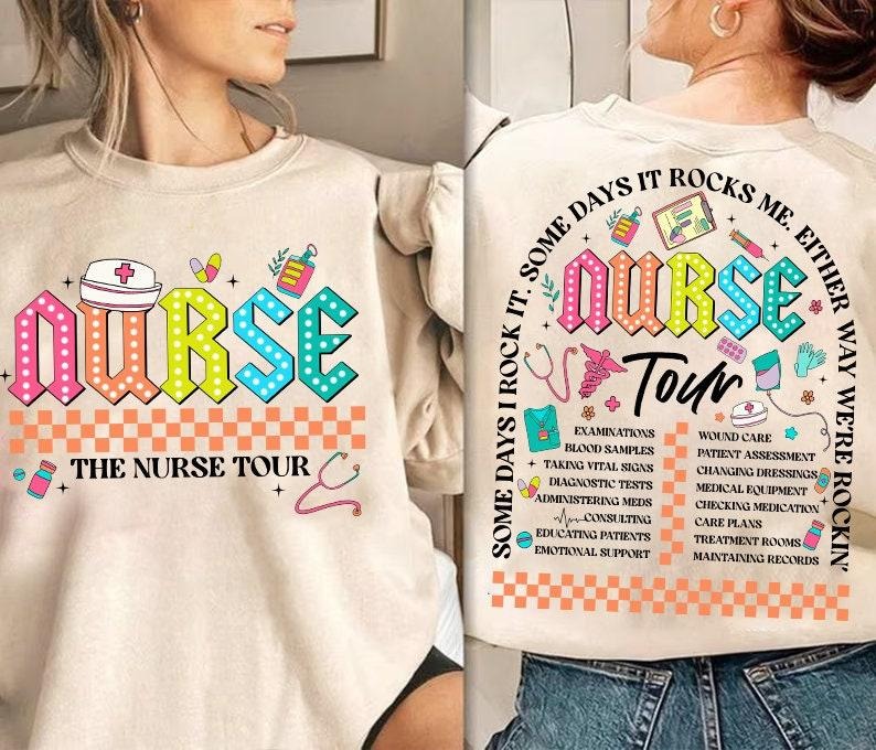 Retro Nurse Tour Png Trendy Nurse Life Png Some Days I Rock It Png Cool Nurse Gift Funny Nurse Shirt Nurse Stuff Png...