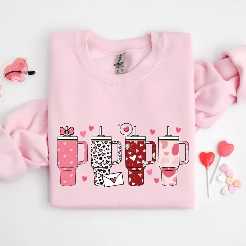 Retro Obsessive Cup Disorder Valentine's Day Sweatshirt, Valentines Candy Heart Shirt, Love Cup Valentine Gift Hoodie