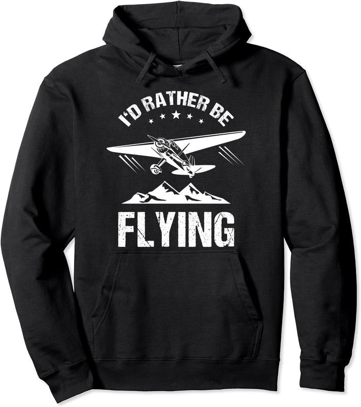 Retro Pilot Aviation I'd Rather be Flying Plane Gift Pilot Hoodie | Unisex Hooded Sweatshirt | FAST SHIPPING T-Shirts