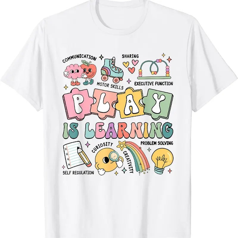Retro Play Is Learning Kindergarten Teacher Team Women T-Shirt Hoodie, Sweatshirt | HypeDripTees.com