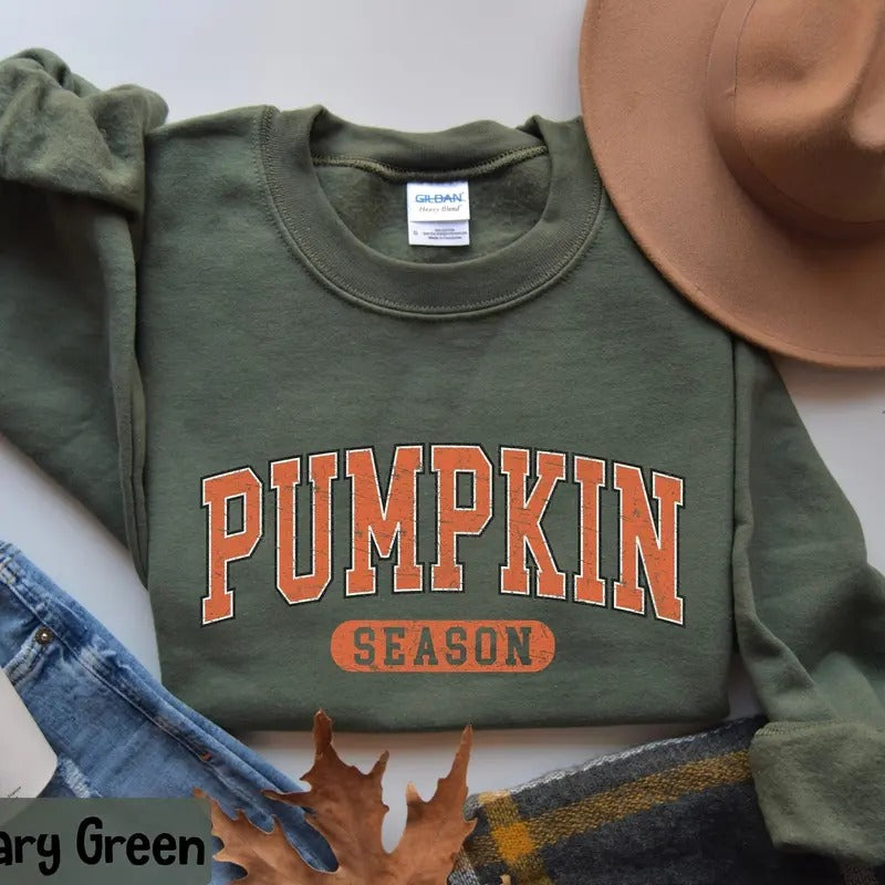 Retro Pumpkin Season Sweatshirt Cute Fall Sweatshirt Thanksgiving Gift Halloween Sweatshirts For Women Fall Gifts Autumn...