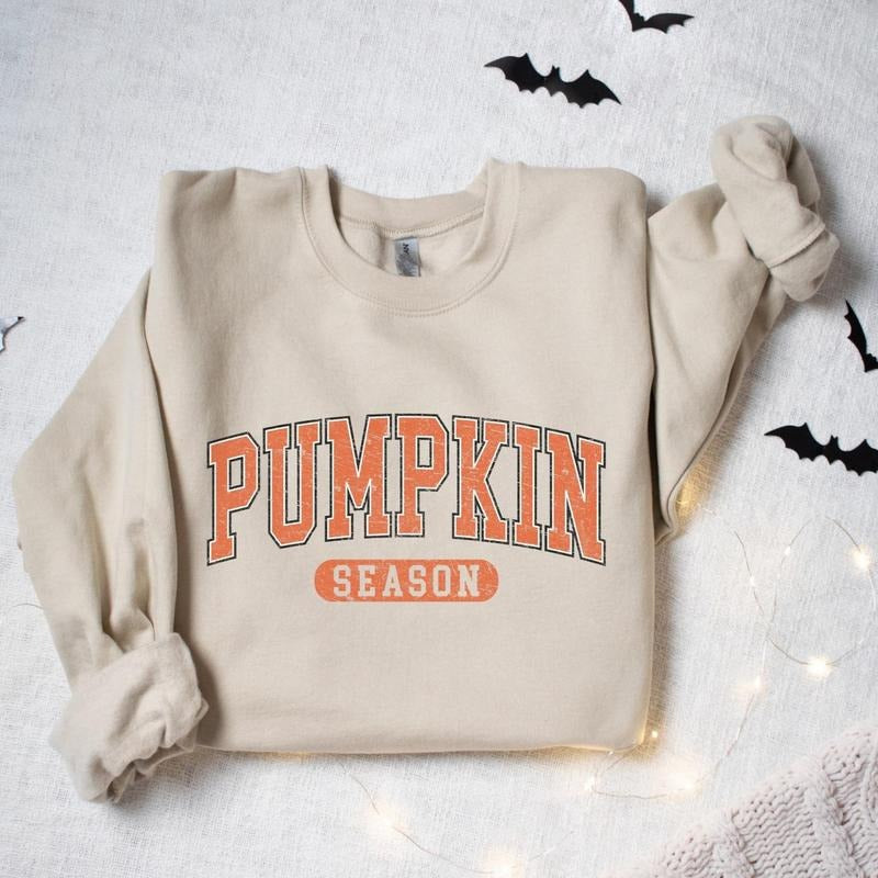 Retro Pumpkin Season Sweatshirt, Autumn Fall Sweatshirt, Halloween Thanksgiving Shirt, Pumpkin Halloween Sweatshirt, Fall...