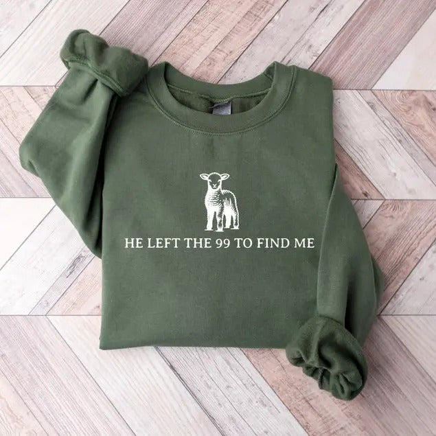 Retro Religious Unisex Shirt, He Left The 99 Shirt, Christian Comfy Tee, Bible Verse Shirt, Christian Apparel, Faith...