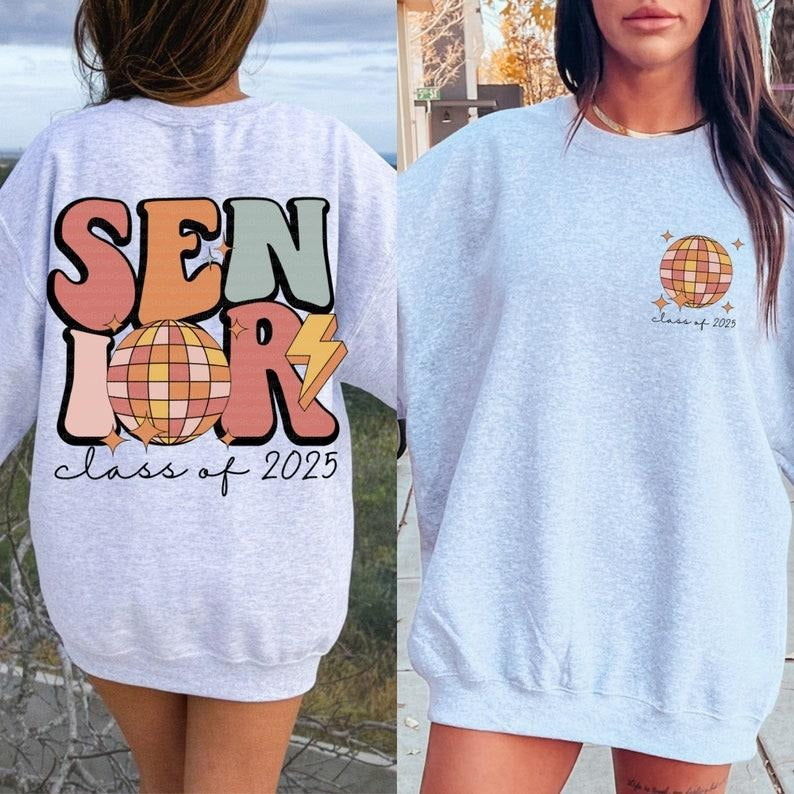 Retro Senior Shirt, Trendy Senior 25 Shirt, Senior Class of 2025 Sublimation Design, Senior 2025 Shirt, High School Shirt...