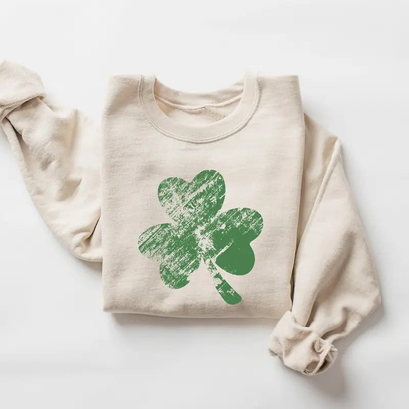 Retro Shamrock Sweatshirt, Womens Shenanigans Sweatshirt, Cute St Patricks Day Sweatshirt, Lucky Sweatshirt, Irish Shirt,...
