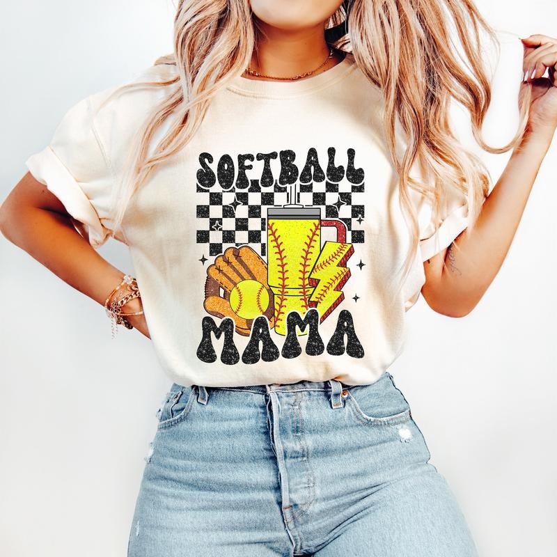 Retro Softball Mama T-Shirt, Softball T-Shirt, Sports T-Shirt, Softball Mom T-Shirt Hoodie, Sweatshirt | HypeDripTees.com