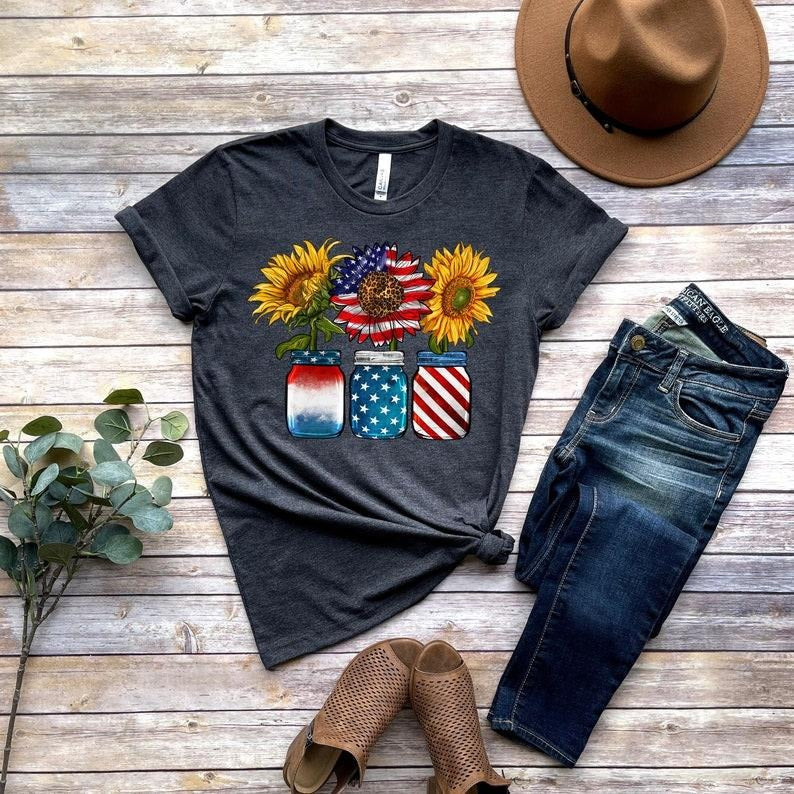 Retro Star Lightning Shirt, American Flag Smiley Face Shirt, American Flag, 4th of July Shirt, Independence Day Tee,...