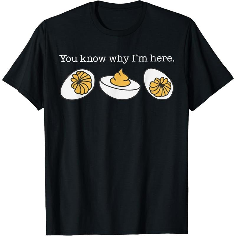Retro Thanksgiving Dinner You Know Why I'm Here Deviled Egg T-Shirt Hoodie, Sweatshirt | HypeDripTees.com