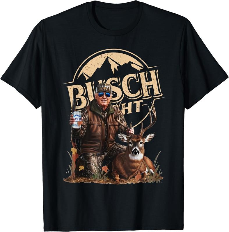 Retro Trump Hunting Deer Funny Beer Drinking Beer Hunting T-Shirt Hoodie, Sweatshirt | HypeDripTees.com
