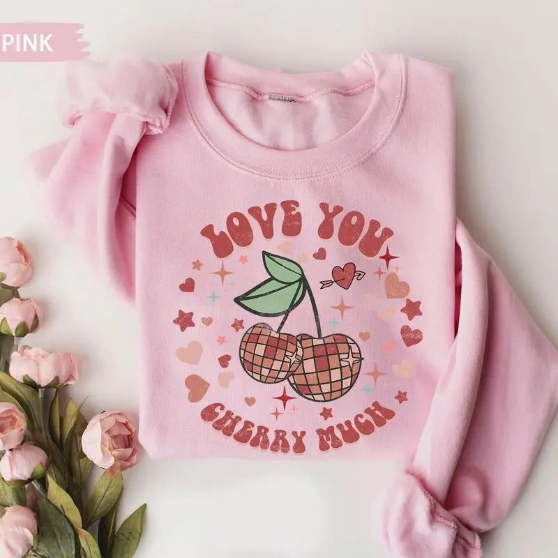Retro Valentine Groovy Sweatshirt, Valentine Sweatshirt, Valentine Gifts, Gift For Her T-Shirts, Hoodie | HypeDripTees.com