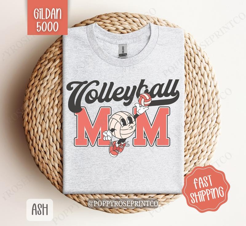Retro Volleyball Mom Shirt Gildan, Volleyball Mom Women's Tee, Cute Volleyball Mom Women's Tshirt Plus Sizes Hoodie,...