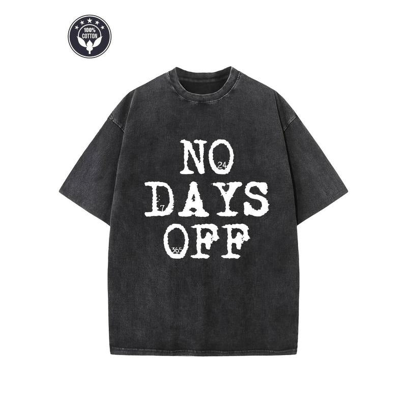 Retro Washed T-Shirt 230G, "Endless" Creative Pattern Printing, Heavy 230G Cotton Oversize Shoulder T-Shirt, Washed...