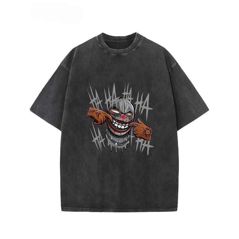 Retro Washed T-Shirt 230G, Breathable Cotton T-Shirt