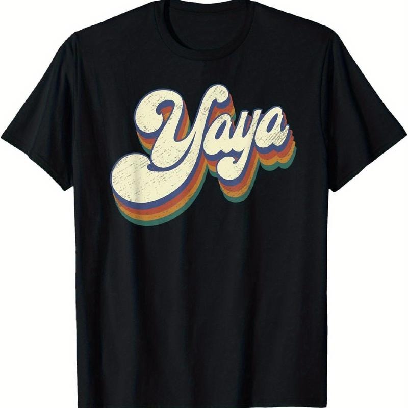 Retro Yaya T-Shirt With Rainbow Gradient Effect Hoodie, Sweatshirt | HypeDripTees.com