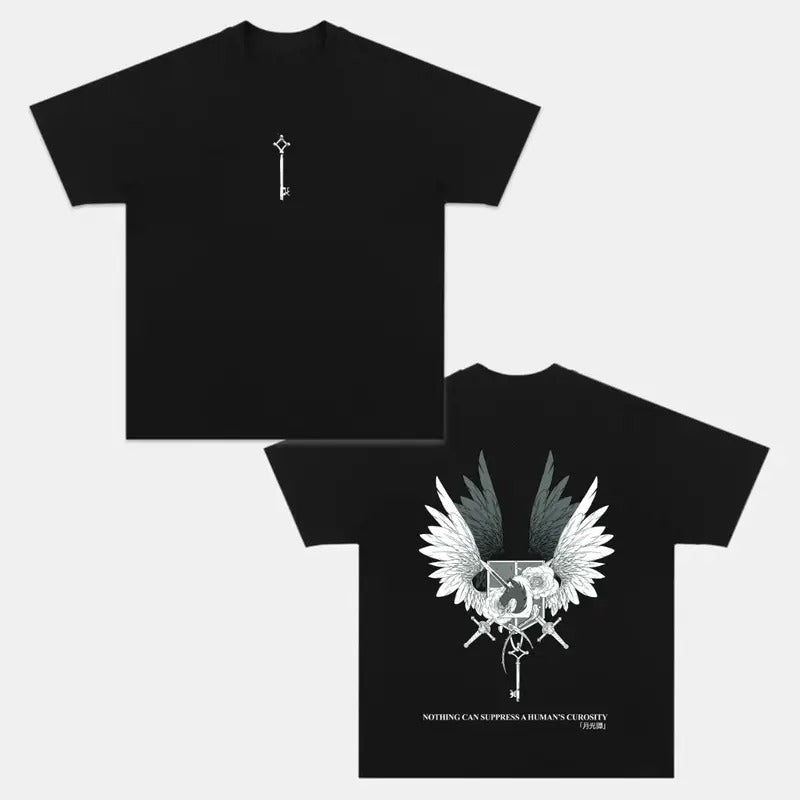Reversible Soft Cotton T-Shirt - Attack on Titan x Freedom Wing Edition for Anime Fans Hoodie, Sweatshirt | HypeDripTees.com