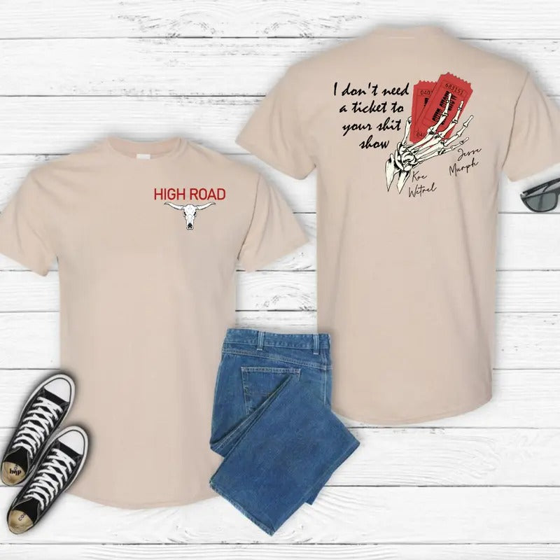 Reviverisw Western High Road Koe Wetzel Jesse Murph Short Sleeve Gildan-Unisex T-Shirt Cotton Fabric Hoodie, Sweatshirt