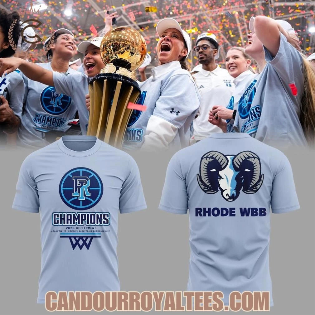Rhode WBB 2026 A10 WBB Tournament Champions Shirt