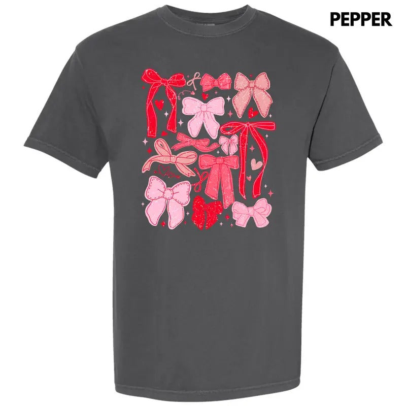Ribbon & Bow Collage Comfort Colors T-Shirt 'NLB' Hoodie, Sweatshirt | HypeDripTees.com